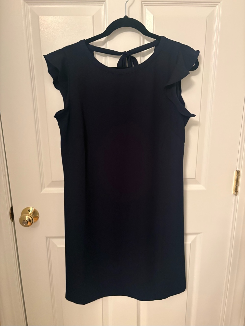 Loft Women’s Navy Tie-Back Cap-Sleeve Shift Dress